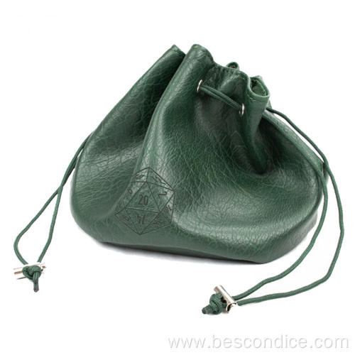 Custom Multipocket Drawstring Dice Bag Leatherette